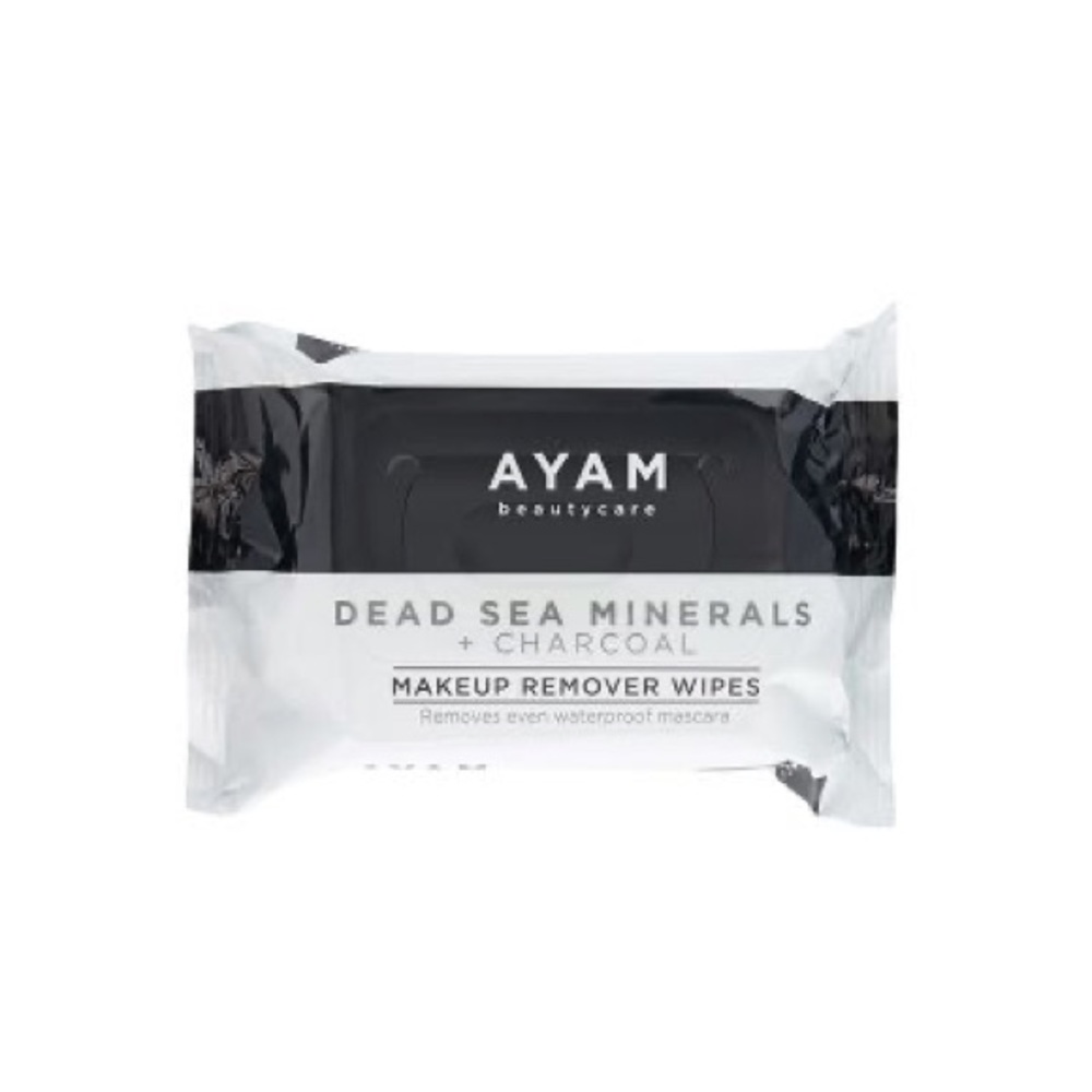 NWT AYAM
Charcoal + Dead Sea Makeup Remover Wipes